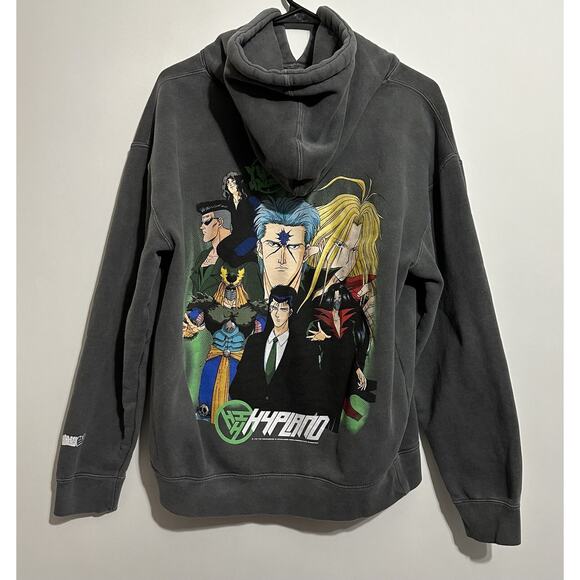 HYPLAND MEN’S YYH TEAM TOGURO HOODIE GREY YU YU HAKUSHO SIZE SMALL - Picture 2 of 11